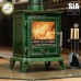 Emerald Green - Ecosy+ Rock Compact - Defra Approved - Eco Design Ready - Multi-Fuel Stove - Cast Iron